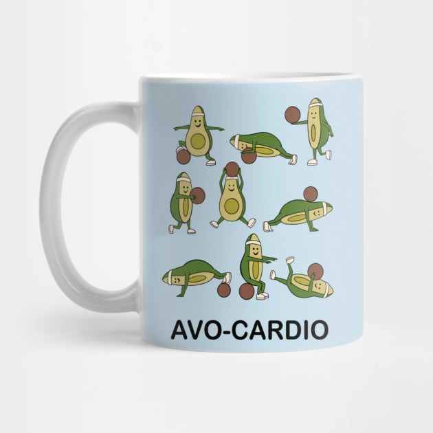 AVOCARDIO Avocado Cardio Funny Vegan Workout Gift by basselelkadi